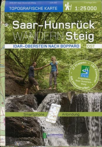 Saar-Hunsrück-Steig Wanderkarte Ost 1: 25 000 mit Online-Anbindung und Höhenprofilen: Topografische Karte. Idar-Oberstein nach Boppard. Mit ... Pocket / Pocketwanderführer von ideemedia)