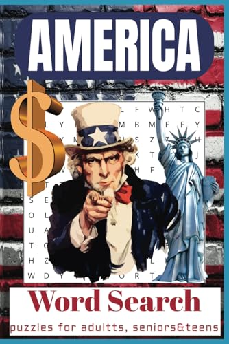 America Word Search Puzzle Book: Word Searches with Easy-to-Read Print about United States | 6x9 inches, 110 pages | 50+ Puzzles... Gift for Vacation, Holidays, and Relaxing Times. America Word Search Puzzle Book: Word Searches with Easy-to-Read Print about United States | 6x9 inches, 110 pages | 50+ Puzzles... Gift for Vacation, Holidays, and Relaxing Times. von Independently published