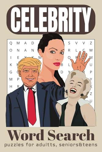 Celebrity Word Search Puzzle Book: Word Searches with Easy-to-Read Print about Actors, Musicians, Athletes and More | 6x9 inches, 110 pages | 50+ ... for Vacation, Holidays, and Relaxing Times. Celebrity Word Search Puzzle Book: Word Searches with Easy-to-Read Print about Actors, Musicians, Athletes and More | 6x9 inches, 110 pages | 50+ ... for Vacation, Holidays, and Relaxing Times. von Independently published
