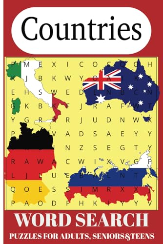 Countries Word Search Puzzle Book: Easy-to-Read Print | 6x9 inches, 110 pages | 50+ Puzzles... Gift for Holidays, and Free Times. Countries Word Search Puzzle Book: Easy-to-Read Print | 6x9 inches, 110 pages | 50+ Puzzles... Gift for Holidays, and Free Times. von Independently published