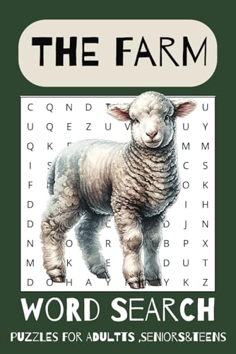 Farm Word Search Puzzle Book: Word Searches with Easy-to-Read print about Farms, Barns, Animals and more / 6x9 inches, 110 pages / 50+ Puzzles ... Gift for Vacations, Holidays, and Free Times Farm Word Search Puzzle Book: Word Searches with Easy-to-Read print about Farms, Barns, Animals and more / 6x9 inches, 110 pages / 50+ Puzzles ... Gift for Vacations, Holidays, and Free Times von Independently published