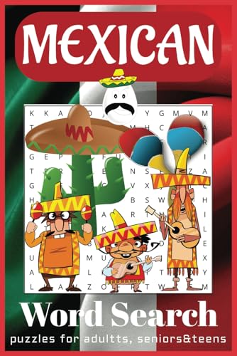 Mexican Word Search Puzzle Book: Word Searches with Easy-to-Read Print about Mexicans, Food, Drinks and More | 6x9 inches, 110 pages | 50+ Puzzles... Gift for Vacation, Holidays, and Relaxing Times. Mexican Word Search Puzzle Book: Word Searches with Easy-to-Read Print about Mexicans, Food, Drinks and More | 6x9 inches, 110 pages | 50+ Puzzles... Gift for Vacation, Holidays, and Relaxing Times. von Independently published