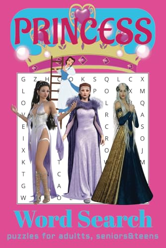 Princess Word Search Puzzle Book: Word Searches with Easy-to-Read Print about Princess, Queens, Divas and More | 6x9 inches, 110 pages | 50+ Puzzles... Gift for Vacation, Holidays, and Relaxing Times. Princess Word Search Puzzle Book: Word Searches with Easy-to-Read Print about Princess, Queens, Divas and More | 6x9 inches, 110 pages | 50+ Puzzles... Gift for Vacation, Holidays, and Relaxing Times. von Independently published
