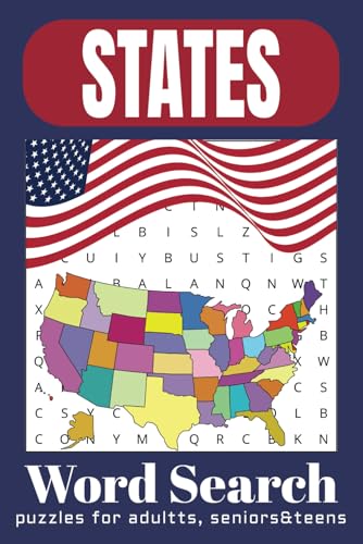 States Word Search Puzzle Book: Word Searches with Easy-to-Read Print about US States, Capitals, Landmarks and More | 6x9 inches, 110 pages | 50+ ... for Vacation, Holidays, and Relaxing Times. States Word Search Puzzle Book: Word Searches with Easy-to-Read Print about US States, Capitals, Landmarks and More | 6x9 inches, 110 pages | 50+ ... for Vacation, Holidays, and Relaxing Times. von Independently published