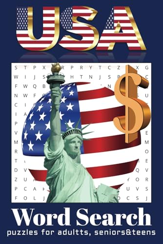 USA Word Search Puzzle Book: Word Searches with Easy-to-Read Print about X, X, X and More | 6x9 inches, 110 pages | 50+ Puzzles... Gift for Vacation, Holidays, and Relaxing Times. USA Word Search Puzzle Book: Word Searches with Easy-to-Read Print about X, X, X and More | 6x9 inches, 110 pages | 50+ Puzzles... Gift for Vacation, Holidays, and Relaxing Times. von Independently published