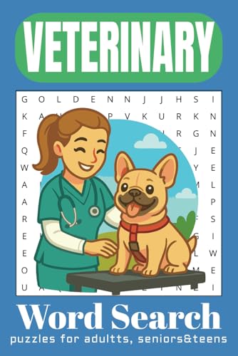 Veterinary Word Search Puzzle Book: Word Searches with Easy-to-Read Print about Animal Anatomy, Pet Breeds, Medical Tools and More | 6x9 inches, 110 ... for Vacation, Holidays, and Relaxing Times. Veterinary Word Search Puzzle Book: Word Searches with Easy-to-Read Print about Animal Anatomy, Pet Breeds, Medical Tools and More | 6x9 inches, 110 ... for Vacation, Holidays, and Relaxing Times. von Independently published