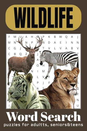 WildLife Word Search Puzzle Book: Word Searches with Easy-to-Read Print about Wildlife, Animals, Natural Habitats and More | 6x9 inches, 110 pages | ... for Vacation, Holidays, and Relaxing Times. WildLife Word Search Puzzle Book: Word Searches with Easy-to-Read Print about Wildlife, Animals, Natural Habitats and More | 6x9 inches, 110 pages | ... for Vacation, Holidays, and Relaxing Times. von Independently published