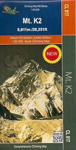 Climbing Map Mt K2 CL817