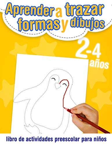 Aprender a trazar formas y dibujos - libro de actividades preescolar - para niños 2-4 años: 30 grandes formas de animales para trazar y colorear. ... el dibujo y la coloración. (Grafomotricidad)