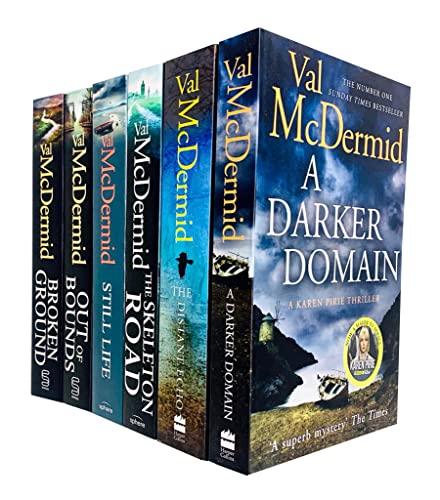 Karen Pirie Series 6 Books Collection Set By Val Mcdermid (The Distant Echo, A Darker Domain, The Skeleton Road, Out of Bounds, Broken Ground, Still Life)