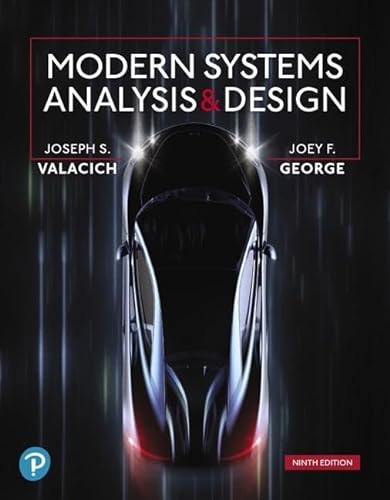 Modern Systems Analysis and Design von Pearson