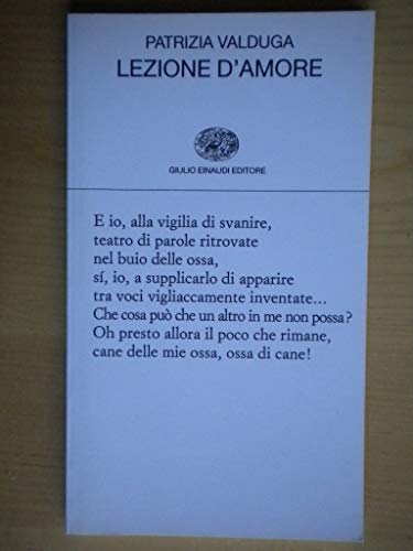 Lezione d'amore (Collezione di poesia, Band 327) von Einaudi