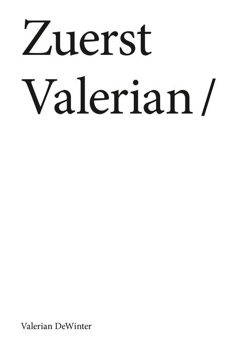 Zuerst Valerian von Books on Demand