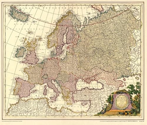 Historische Karte: Europa 1687 [gerollt]: EUROPAKARTE von Verlag Rockstuhl