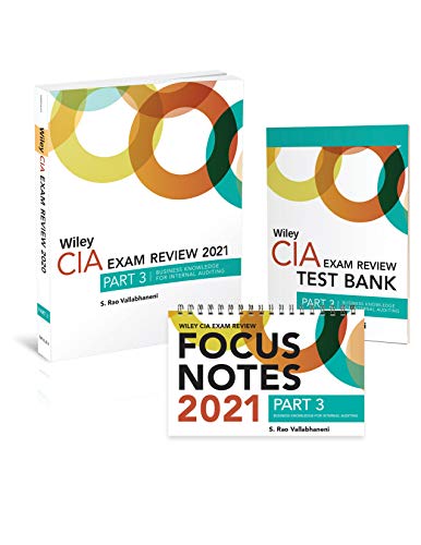 Wiley CIA Exam Review 2021 + Test Bank + Focus Notes: Business Knowledge for Internal Auditing Set (Wiley CIA Exam Review, 3) von Wiley