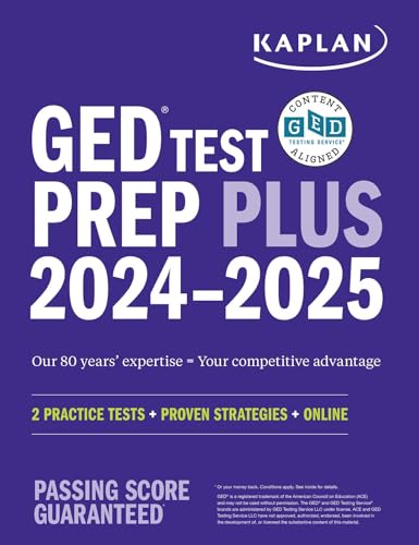 GED Test Prep Plus 2024-2025: Includes 2 Full Length Practice Tests, 1000+ Practice Questions, and 60+ Online Videos: Includes 2 Full Length Practice ... Online Video Instruction (Kaplan Test Prep) von Kaplan