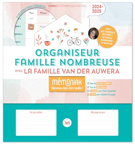 Organiseur Mémoniak famille nombreuse 2024-2025 avec la famille Van Der Auwera Organiseur Mémoniak famille nombreuse 2024-2025 avec la famille Van Der Auwera von 365 PARIS