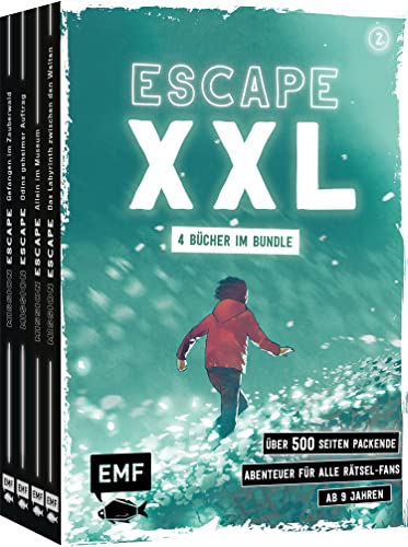 Escape XXL – über 500 Seiten packende Abenteuer für alle Rätsel-Fans ab 9 Jahren (Band 2): 4 Bücher im Bundle: Escape Games für 1 oder mehrere Spieler*innen – mit ausklappbaren Karten von Edition Michael Fischer