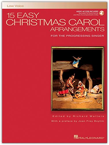15 Easy Christmas Carol Arrangements (Low Voice) Book/Cd