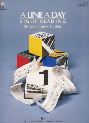 A Line a Day: Sight Reading Level 2 (Bastien Piano Basics) von Kjos Music Company
