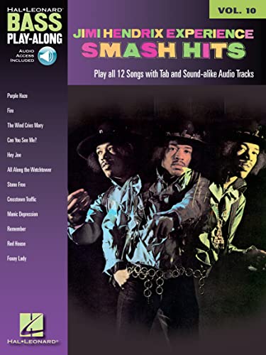 Jimi Hendrix Smash Hits (Book & CD): Noten, CD, Sammelband für Bass-Gitarre (Bass Play-along, Band 10): Bass Play-Along Volume 10 (Bass Play-along, 10, Band 10) von HAL LEONARD