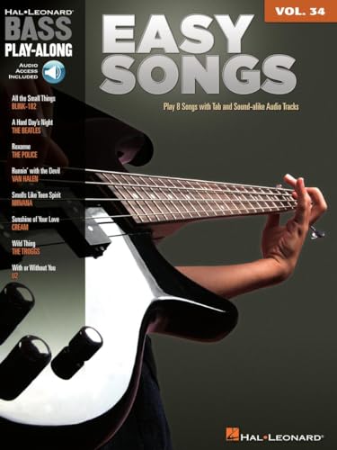 Bass Play Along Volume 34 Easy Songs Bgtr (Hal Leonard Bass Play-Along)