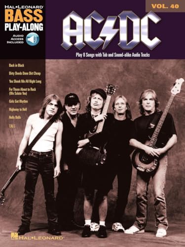 Bass Playalong Volume 40 Ac/Dc Bass Guitar Tab Book/CD (Bass Play-along, 40, Band 40) von HAL LEONARD