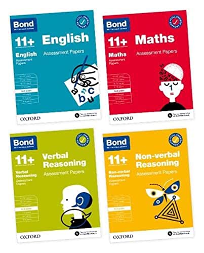 Bond 11+: Bond 11+ English, Maths, Non-verbal Reasoning, Verbal Reasoning Assessment Papers 8-9 years Bundle Bond 11+: Bond 11+ English, Maths, Non-verbal Reasoning, Verbal Reasoning Assessment Papers 8-9 years Bundle