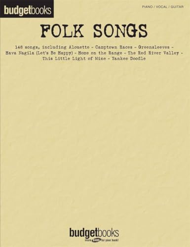 Budgetbooks - Folk Songs: Songbook für Klavier, Gesang, Gitarre: 148 Songs. piano/vocal/guitar