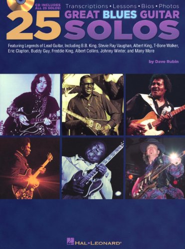 Dave Rubin: 25 Great Blues Guitar Solos - Transcriptions, Lessons, Bios And Photos: Lehrmaterial, CD für Gitarre