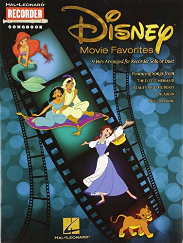 Disney Movie Favorites For Recorder Solo Or Duet 9 Hits Bk (Let's Play Recorder Series): Recorder Songbook - 9 Hits Arranged for Recorder Solo or Duet von Walt Disney