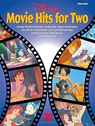 Disney Movie Hits For Two Pfduet: Lower-intermediate Level Piano Duets