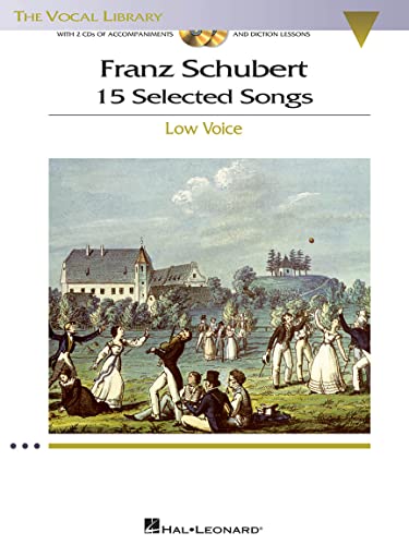 Franz Schubert 15 Selected Songs Low Voice (Book And Cds) Book/2Cd (Vocal Library)