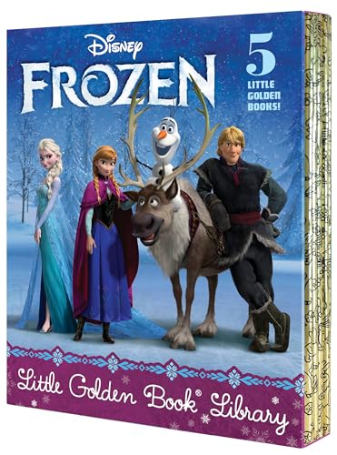 Frozen Little Golden Book Library (Disney Frozen): Frozen /A New Reindeer Friend / Olaf's Perfect Day / The Best Birthday Ever / Olaf Waits for Spring (Little Golden Boosk: Disney Frozen)