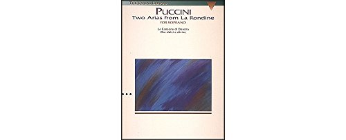 Giacomo Puccini Two Arias From La Rondine Opera: The Vocal Library
