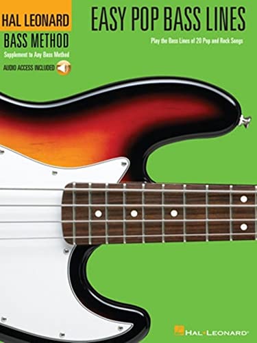 Easy Pop Bass Lines: Noten, CD, Sammelband für Bass-Gitarre: Play the Bass Lines of 20 Pop And Rock Songs von HAL LEONARD