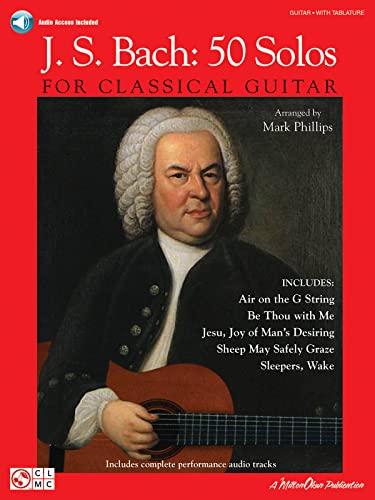 J.S. Bach: 50 Solos For Classical Guitar (Book/Online Audio)