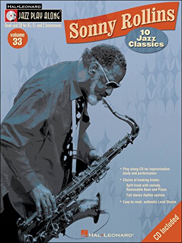 Jazz Play Along Volume 33 Sonny Rollins Bflatinst Book/Cd: 10 Jazz Classics (Jazz Play Along Series)