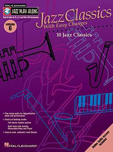 Jpa Volume 6 Jazz Classics With Easy Changes Bk/Cd (Volume 6 of the ultimate Play Along series): Noten, CD für Instrument(e) (Jazz Play-Along Series, Volume 6): Jazz Play-Along Volume 6