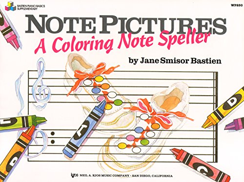 Note Pictures: A Coloring Note Speller (Bastien Piano Basics)