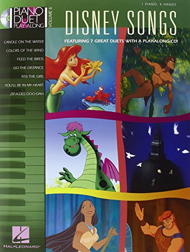 Disney Songs: Noten, CD für Klavier, Klavier (2) (Piano Duet Play-Along, Band 6): Piano Duet Play-Along: Volume 6 - 1 Piano, 4 Hands