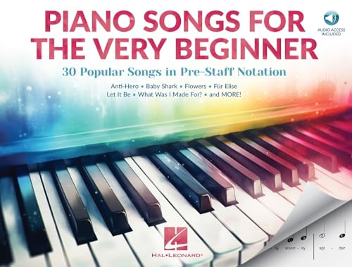 Piano Songs for the Very Beginner. 30 Popular Songs in Pre-Staff Notation. Book/Audio-Online von HAL LEONARD