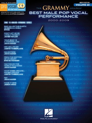Pro Vocal Mens Edition Volume 60 Grammy Awards Best Male Pop Vce BK/CD (Hal Leonard Pro Vocal, Band 60): Sing Along