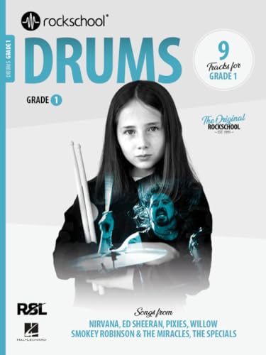 Rockschool Drums Grade 1 (2024). Enthält Online-Audio von Music Sales