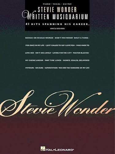 Stevie Wonder Written Musiquarium Piano Vocal Guitar Book (Popular Matching Folios)