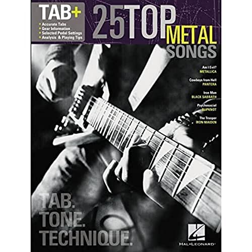 25 Top Metal Songs (TAB Tone Technique): Songbook, Tabulatur für Gitarre von HAL LEONARD