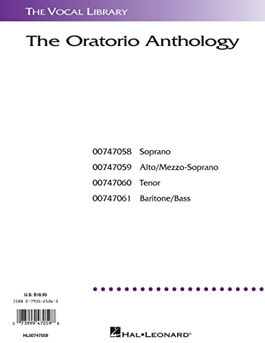 Oratorio Anthology Mezzo-Soprano/Alto -Album-: Noten für Gesang (Singstimme) (Vocal Library): The Vocal Library Mezzo-Soprano/Alto von HAL LEONARD