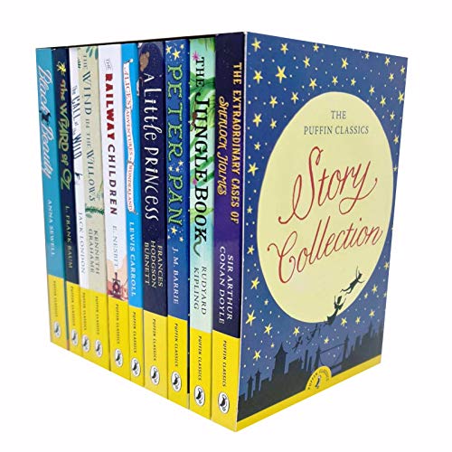 The Puffin Classics Story Collection 10 Books Set (The Extraordinary cases of Sherlock Holmes, jungle book, Peter Pan, A Little Princess, Alice's adventures Wonderland, More...)