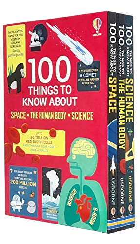 Usborne 100 Things to Know About 3 Books Collection Set (Science, The Human Body & Space)