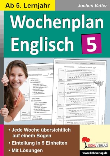 Wochenplan Englisch 5: Ab 5. Lernjahr